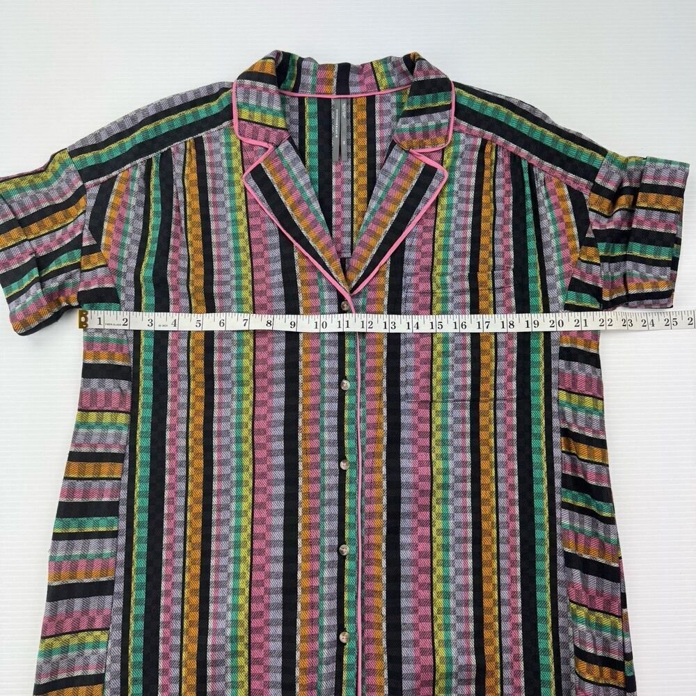 Anthropologie Striped Cover Up Shirt Dress XS Boho Resort Beach Lightweight - Picture 5 of 8
